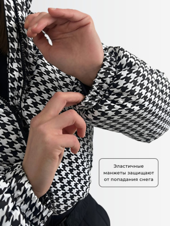 Демисезонный женский горнолыжный комбинезон Гусиная лапка